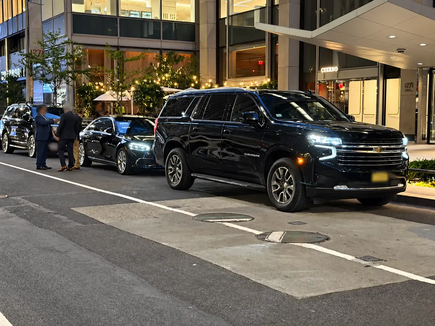Black SUVs on the Road